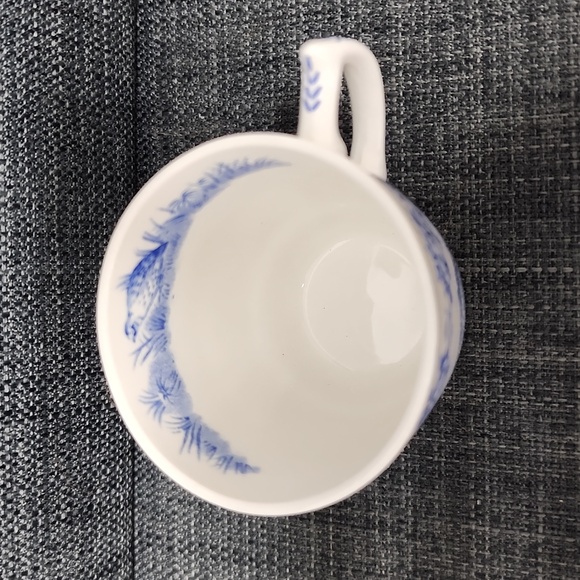 FURNIVALS QUAIL 1913 England China Blue Demitasse Espresso Teacup&Saucer VINTAGE - Picture 9 of 9